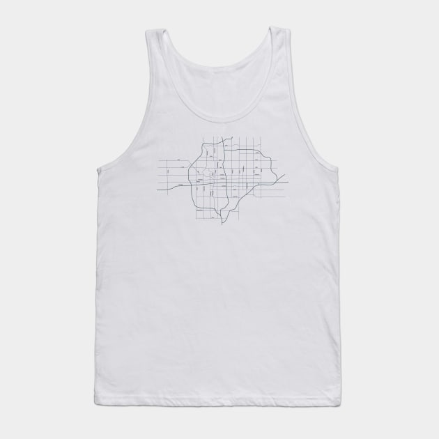 Street map of Wichita Kansas Tank Top by Tamie